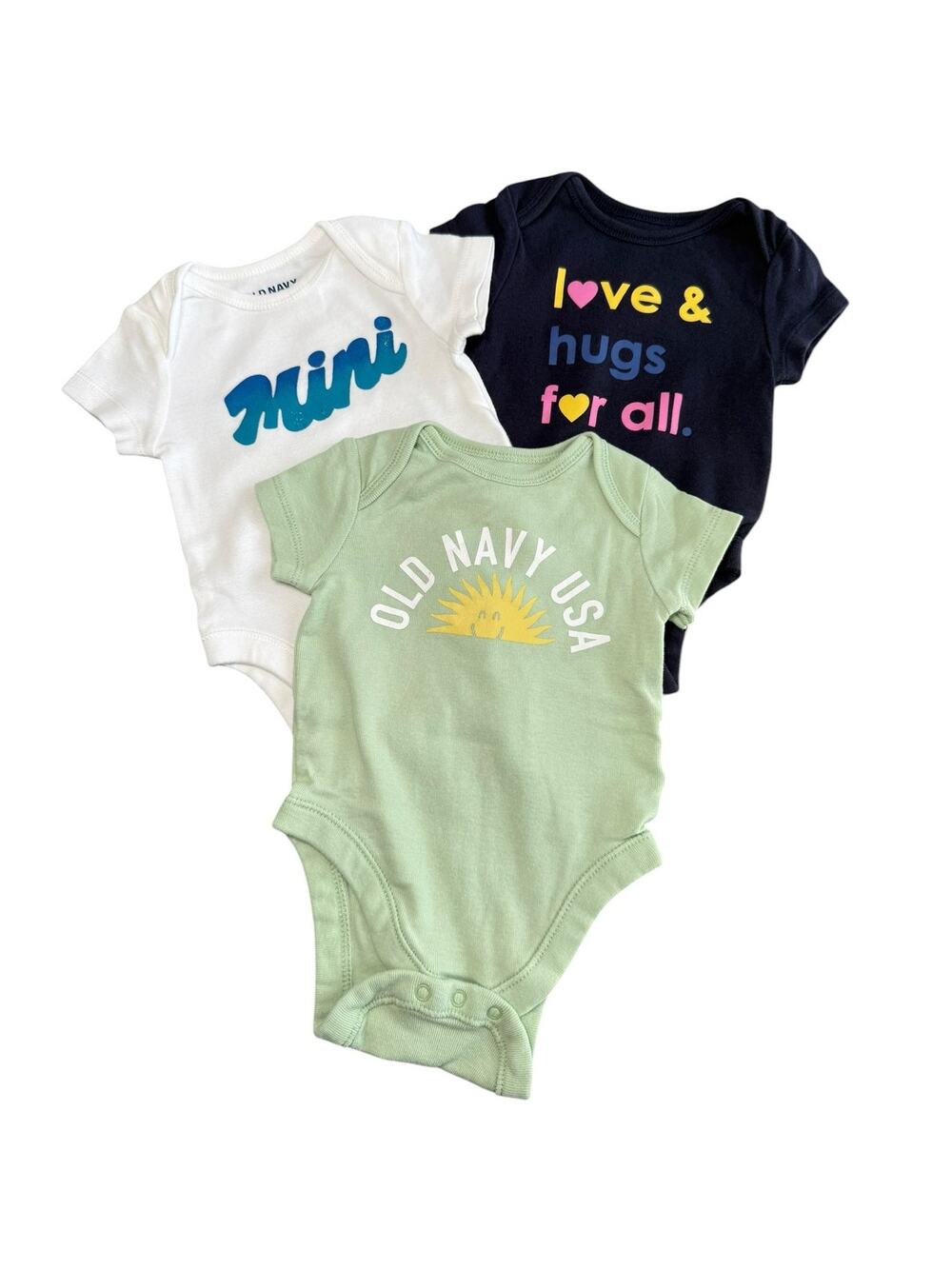 Old Navy Bodysuits Bundle Baby Girl Size 0-3 Months